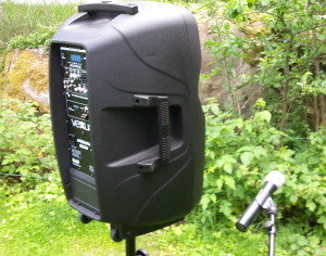 batteridriven ljudanläggning med trådlös mikrofon